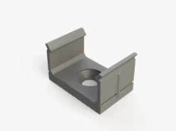 Montagebügel für Aluminium Leuchtband Profil 1000*9*12mm - flach - Grau - 2er Set inkl. Schrauben
