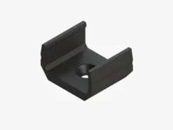 Montagebügel für Aluminium Leuchtband Profil 1000*9*12mm - flach - Schwarz - 2er Set inkl. Schrauben
