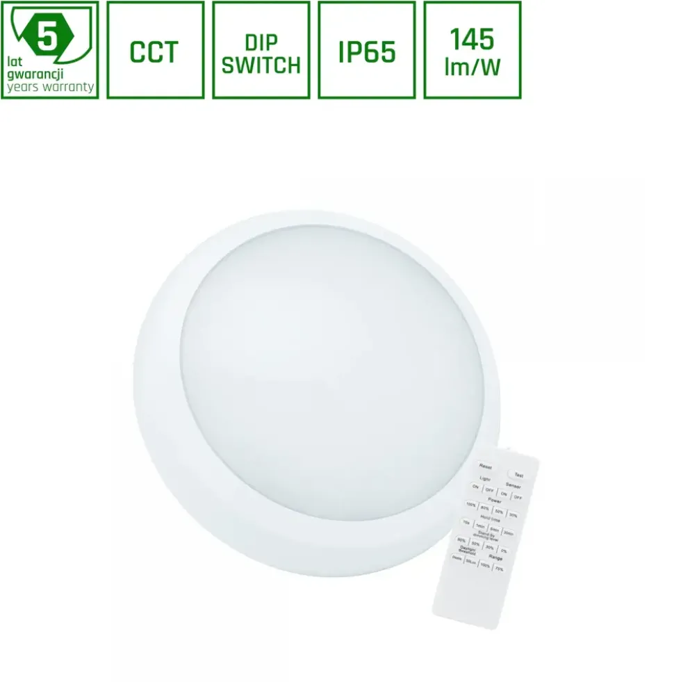 Nymphea City Pro 2 LED Wand- & Deckenleuchte Ø32cm Weiß 18-24W - CCT Sensor