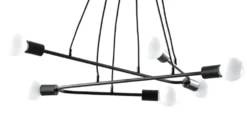 Pendelleuchte ASTRAL 6 Schwarz - 6x E27 Fassung - max. 6x60W - exkl. LED's