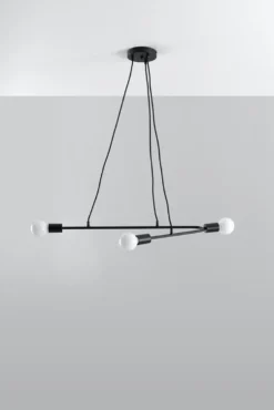 Pendelleuchte ASTRAL 3 Schwarz - 3x E27 Fassung - max. 3x60W - exkl. LED's