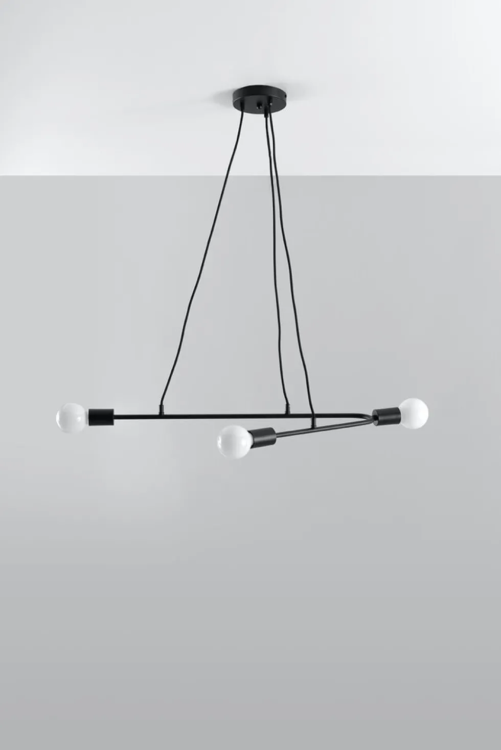 Pendelleuchte ASTRAL 3 Schwarz - 3x E27 Fassung - max. 3x60W - exkl. LED's