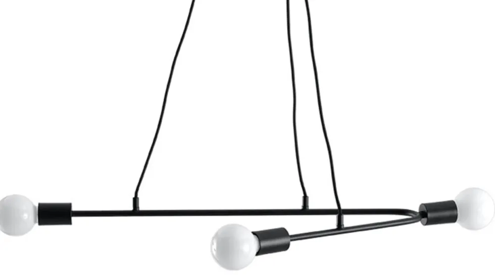 Pendelleuchte ASTRAL 3 Schwarz - 3x E27 Fassung - max. 3x60W - exkl. LED's