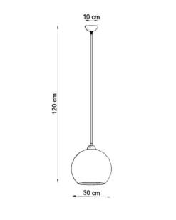 Pendelleuchte BALL Champagner - 1x E27 Fassung - max. 60W - exkl. LED's