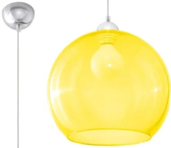 Pendelleuchte BALL Gelb - 1x E27 Fassung - max. 60W - exkl. LED's