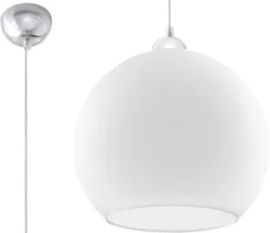 Pendelleuchte BALL Weiß - 1x E27 Fassung - max. 60W - exkl. LED's