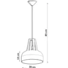 Pendelleuchte CASCO Schwarz / Weiß - 1x E27 Fassung - max. 60W - exkl. LED's
