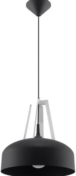 Pendelleuchte CASCO Schwarz / Weiß - 1x E27 Fassung - max. 60W - exkl. LED's
