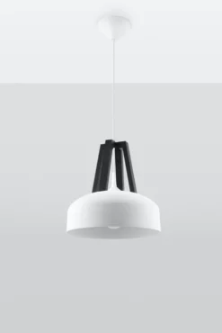 Pendelleuchte CASCO Weiß / Schwarz - 1x E27 Fassung - max. 60W - exkl. LED's