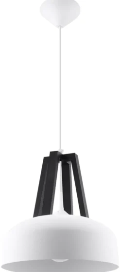 Pendelleuchte CASCO Weiß / Schwarz - 1x E27 Fassung - max. 60W - exkl. LED's