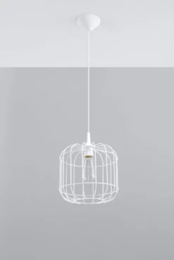 Pendelleuchte CELTA Weiß - 1x E27 Fassung - max. 60W - exkl. LED's