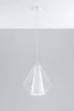 Pendelleuchte DEMI Weiß - 1x E27 Fassung - max. 60W - exkl. LED's