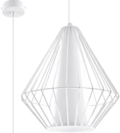 Pendelleuchte DEMI Weiß - 1x E27 Fassung - max. 60W - exkl. LED's