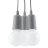 Pendelleuchte DIEGO 3 Grau - 3x E27 Fassung - max. 3x60W - exkl. LED's
