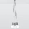Pendelleuchte DIEGO 5 Grau - 5x E27 Fassung - max. 5x60W - exkl. LED's