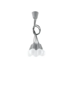 Pendelleuchte DIEGO 5 Grau - 5x E27 Fassung - max. 5x60W - exkl. LED's