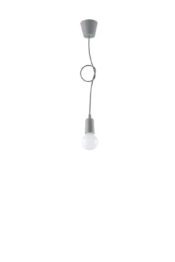 Pendelleuchte DIEGO 1 Grau - 1x E27 Fassung - max. 60W - exkl. LED's
