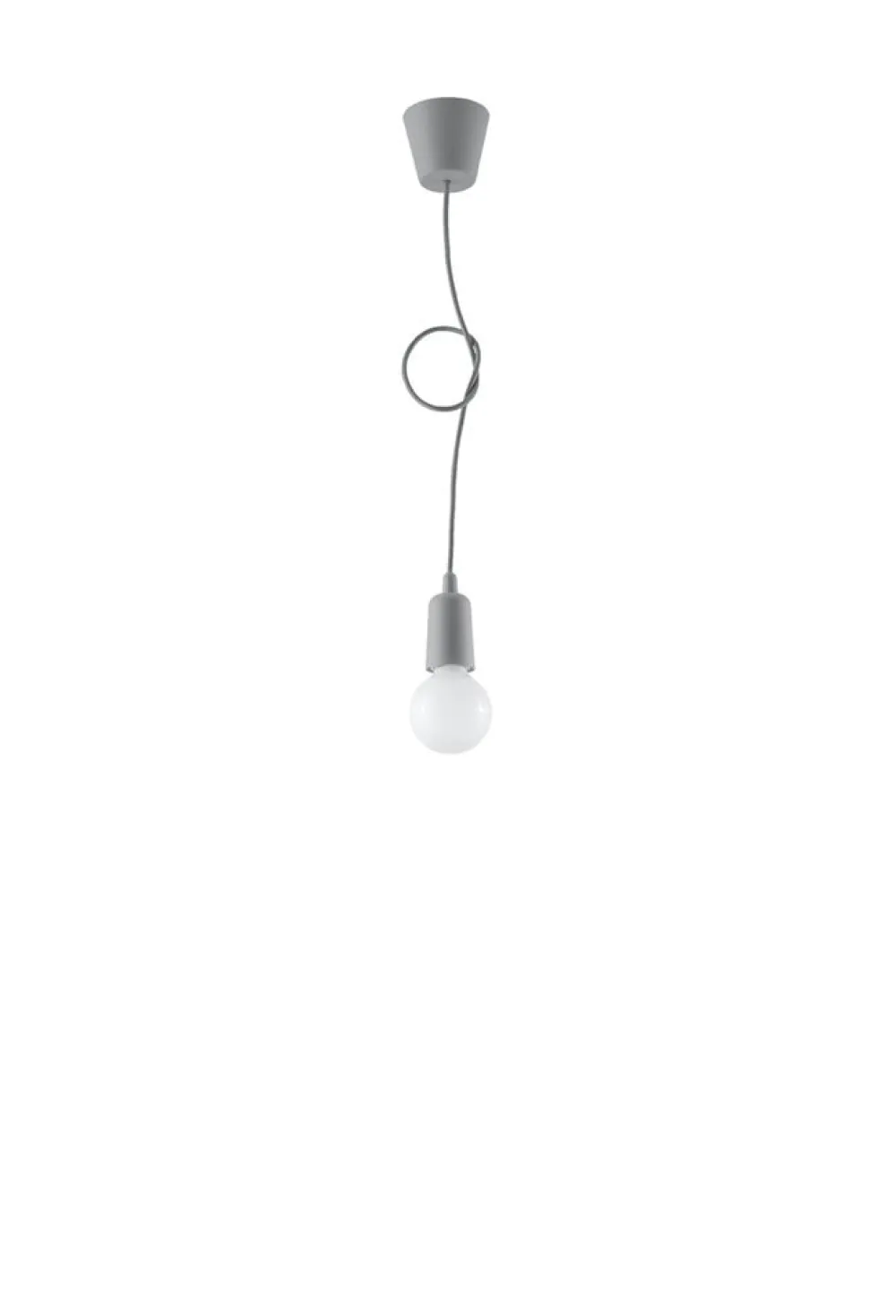 Pendelleuchte DIEGO 1 Grau - 1x E27 Fassung - max. 60W - exkl. LED's