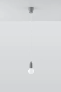Pendelleuchte DIEGO 1 Grau - 1x E27 Fassung - max. 60W - exkl. LED's