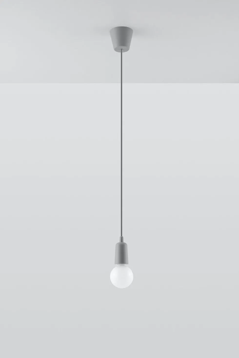 Pendelleuchte DIEGO 1 Grau - 1x E27 Fassung - max. 60W - exkl. LED's