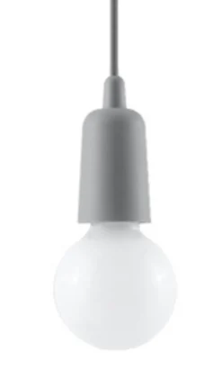 Pendelleuchte DIEGO 1 Grau - 1x E27 Fassung - max. 60W - exkl. LED's
