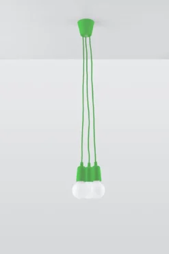 Pendelleuchte DIEGO 3 Grün - 3x E27 Fassung - max. 3x60W - exkl. LED's