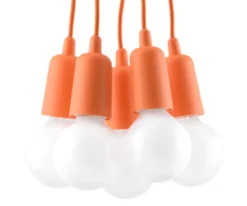 Pendelleuchte DIEGO 5 Orange - 5x E27 Fassung - max. 5x60W - exkl. LED's