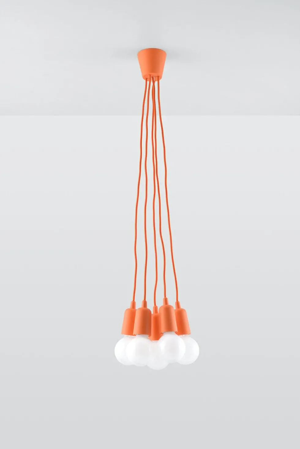 Pendelleuchte DIEGO 5 Orange - 5x E27 Fassung - max. 5x60W - exkl. LED's