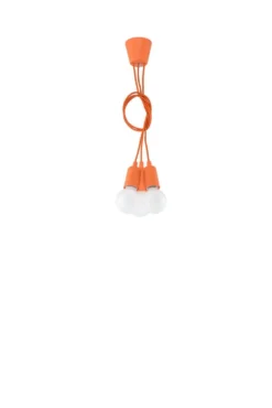 Pendelleuchte DIEGO 3 Orange - 3x E27 Fassung - max. 3x60W - exkl. LED's