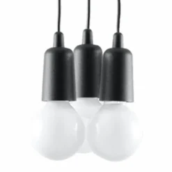 Pendelleuchte DIEGO 3 Schwarz - 3x E27 Fassung - max. 3x60W - exkl. LED's
