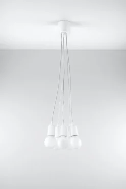 Pendelleuchte DIEGO 5 Weiß - 5x E27 Fassung - max. 5x60W - exkl. LED's