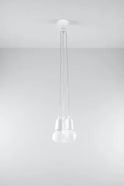 Pendelleuchte DIEGO 3 Weiß - 3x E27 Fassung - max. 3x60W - exkl. LED's