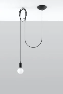 Pendelleuchte EDISON 1 Schwarz - 1x E27 Fassung - max. 60W - exkl. LED's
