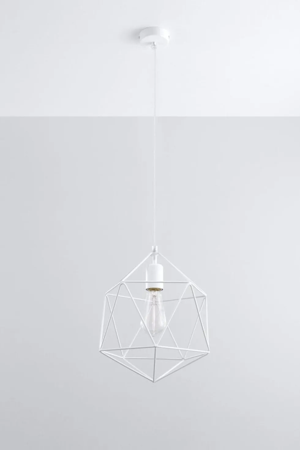 Pendelleuchte GASPARE Weiß - 1x E27 Fassung - max. 60W - exkl. LED's