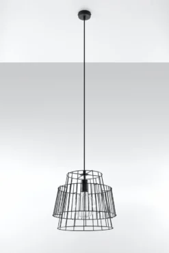 Pendelleuchte GATE Schwarz - 1x E27 Fassung - max. 60W - exkl. LED's