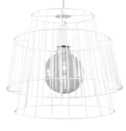 Pendelleuchte GATE Weiß - 1x E27 Fassung - max. 60W - exkl. LED's