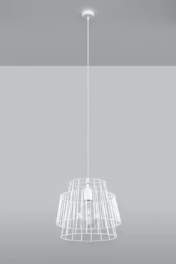 Pendelleuchte GATE Weiß - 1x E27 Fassung - max. 60W - exkl. LED's