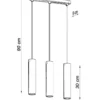 Pendelleuchte LINO 3 Holz - 3x GU10 Fassung - max. 3x40W - exkl. LED's