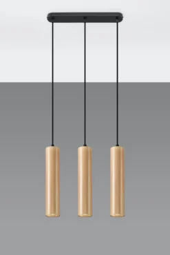 Pendelleuchte LINO 3 Holz - 3x GU10 Fassung - max. 3x40W - exkl. LED's