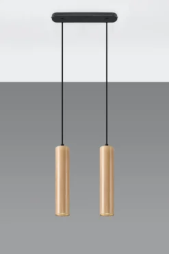 Pendelleuchte LINO 2 Holz - 2x GU10 Fassung - max. 2x40W - exkl. LED's