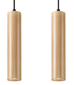Pendelleuchte LINO 2 Holz - 2x GU10 Fassung - max. 2x40W - exkl. LED's