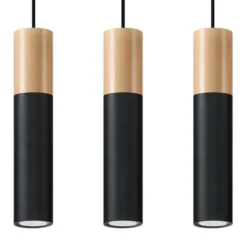 Pendelleuchte PABLO 3 Schwarz - 3x GU10 Fassung - max. 3x40W - exkl. LED's