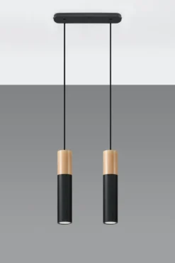Pendelleuchte PABLO 2 Schwarz - 2x GU10 Fassung - max. 2x40W - exkl. LED's