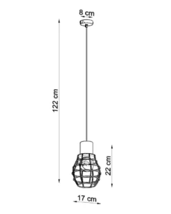 Pendelleuchte RIDA - 1x E27 Fassung - max. 60W - exkl. LED's