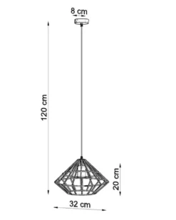 Pendelleuchte UMBERTO Weiß - 1x E27 Fassung - max. 60W - exkl. LED's