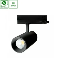 3-Phasen LED Schienenstrahler Andromeda – 4000 K – 25–27 W Multi-Lumen-Schalter – 170×74 mm – Schwarz