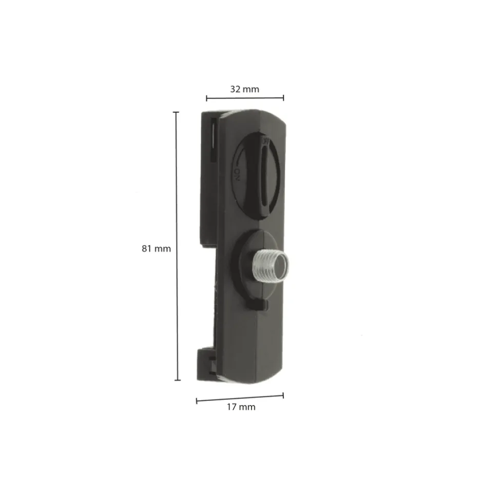 1-Phasen Schienenadapter - Slim fit - Schwarz
