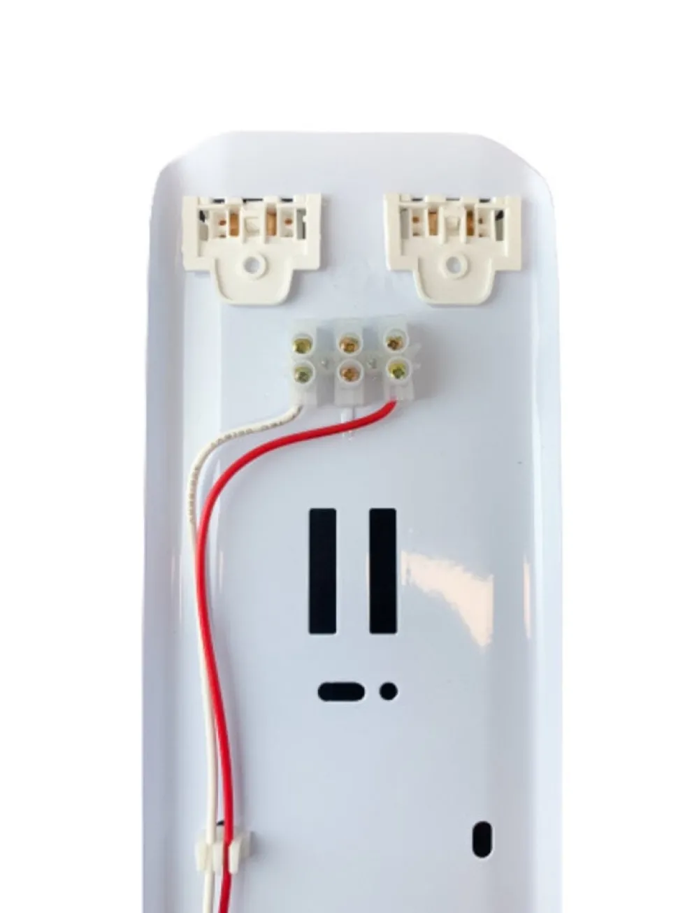 Set - 150cm Doppelfassung - IP65 Feuchtraum -Wannenleuchte + 2 x 25W LED Leuchtstoffröhren 3000K - 830 - Warmweiß - Komplett