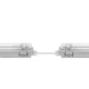 Set - 120cm Doppelfassung - IP65 Feuchtraum - Wannenleuchte + 2 x 18W LED Leuchtstoffröhren 3000K - 830 - Warmweiß - Komplett