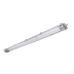Set - 120cm Doppelfassung - IP65 Feuchtraum - Wannenleuchte + 2 x 18W LED Leuchtstoffröhren 3000K - 830 - Warmweiß - Komplett